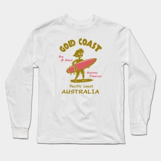 Gold coast Funny Surf Silhouette Long Sleeve T-Shirt